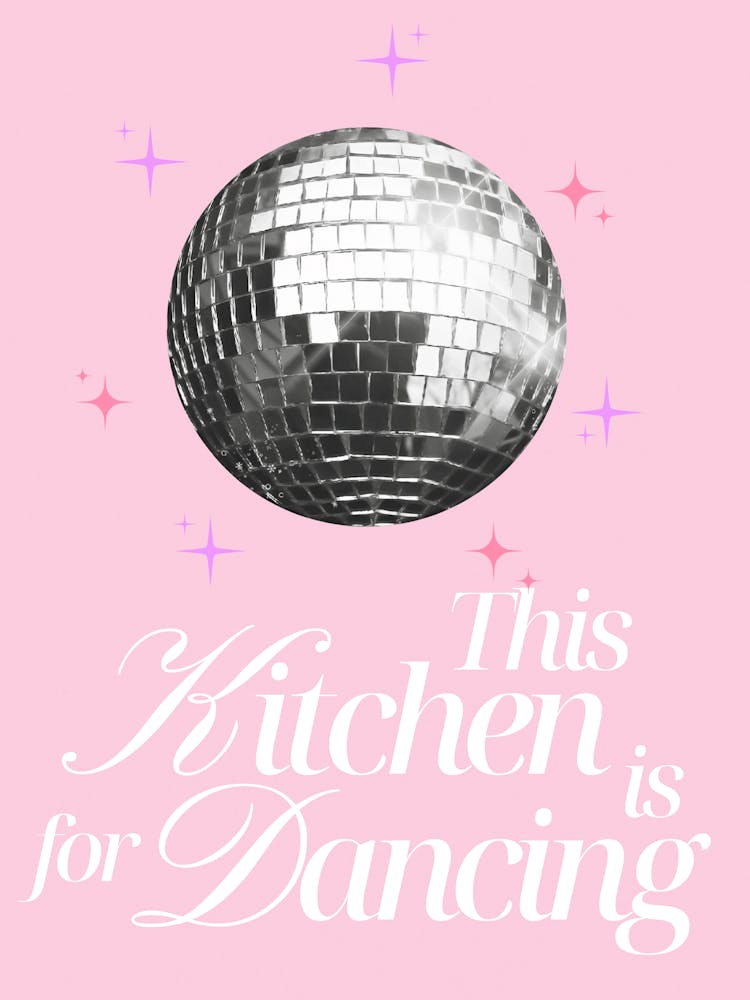 This Kitchen is For Dancing | Trendy Aesthetic Disco Ball Kitchen