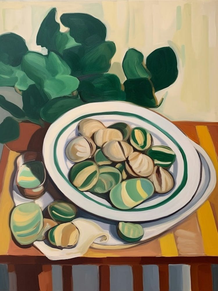 Clams Italian Still Life Painting