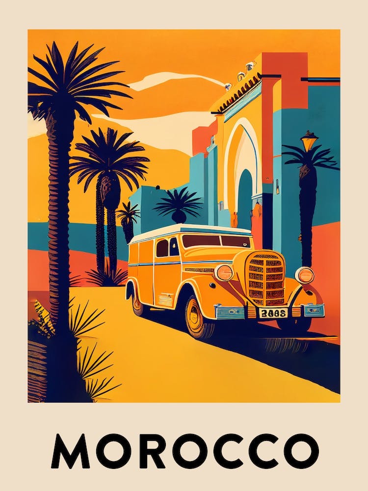 Morocco 2 Vintage Travel Poster