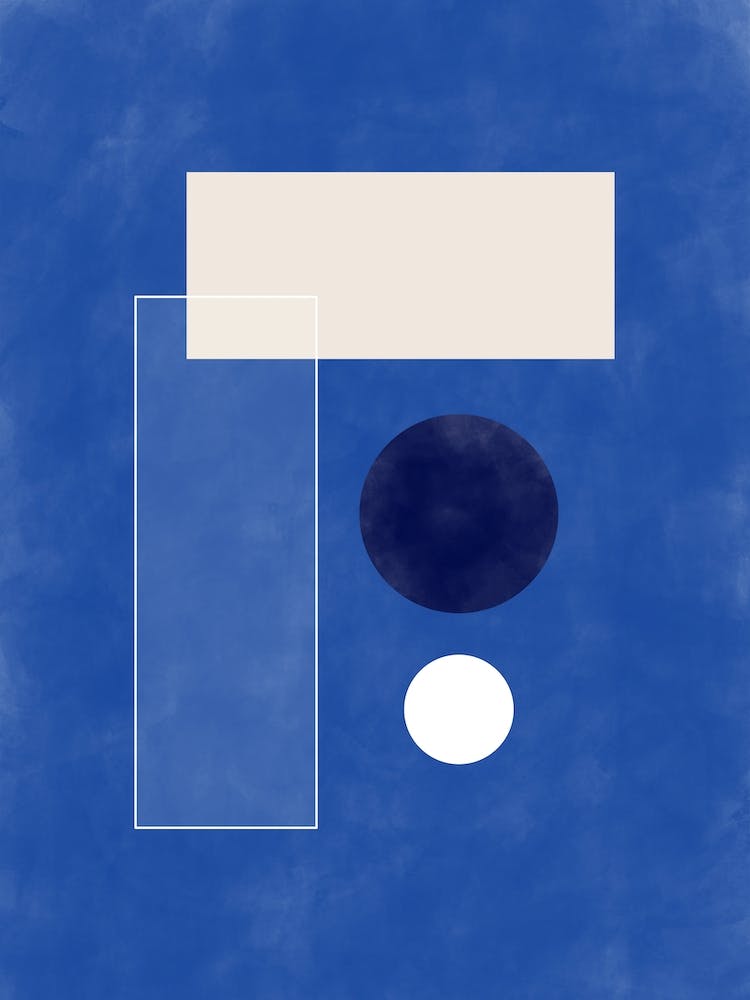 Geometric Blue Poster No.1