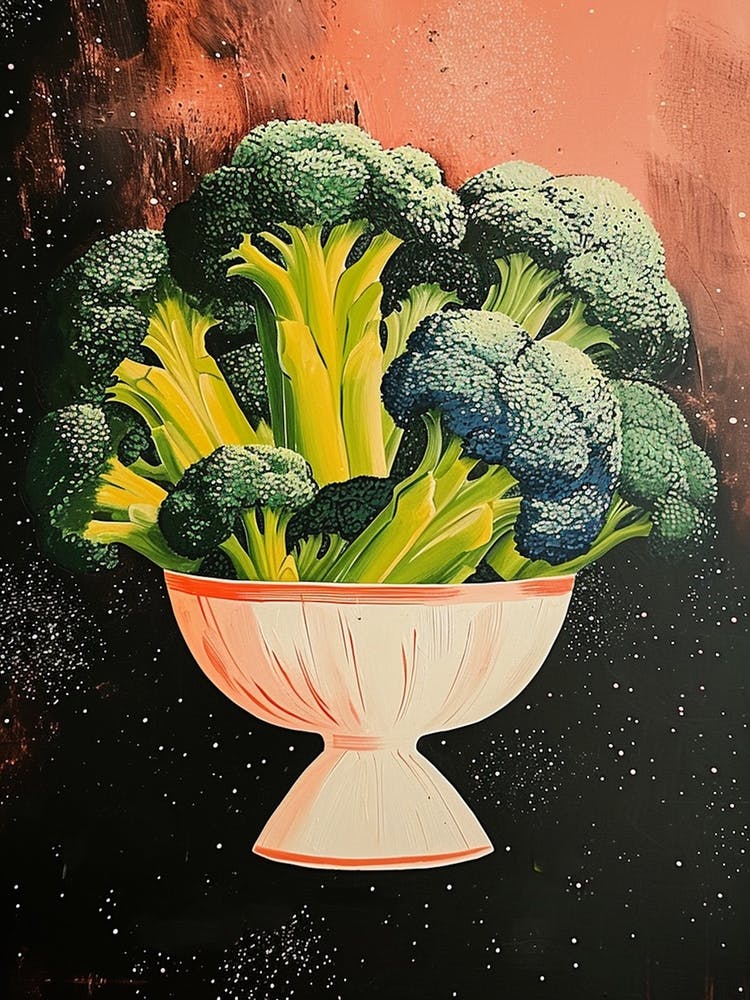 Abstract Broccoli Art Deco Bouquet  1