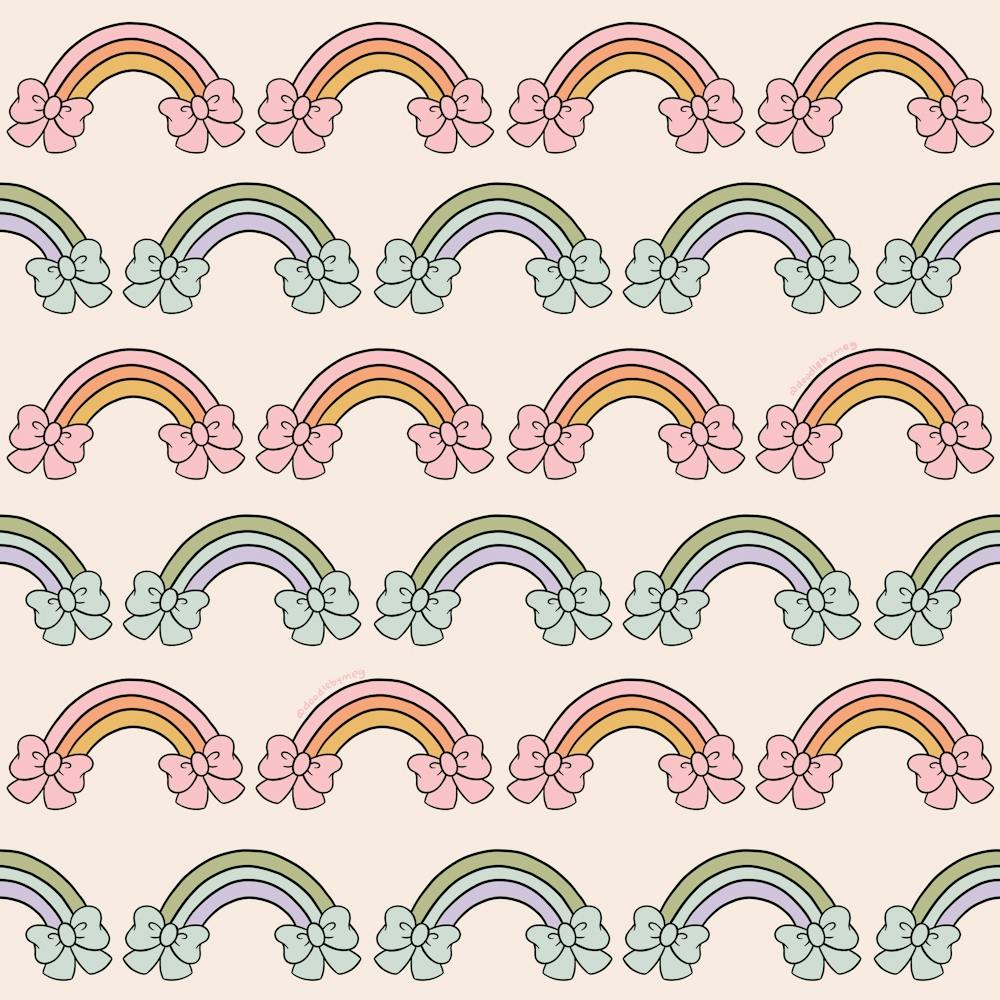 Rainbow Bows Print