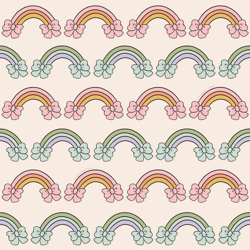 Rainbow Bows Print