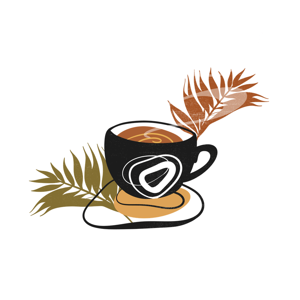 Coffee Cup With Leaves 8