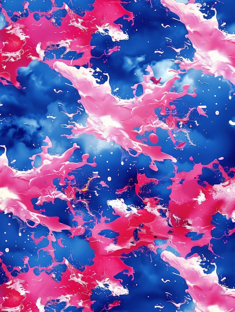 Pink And Blue Splashes