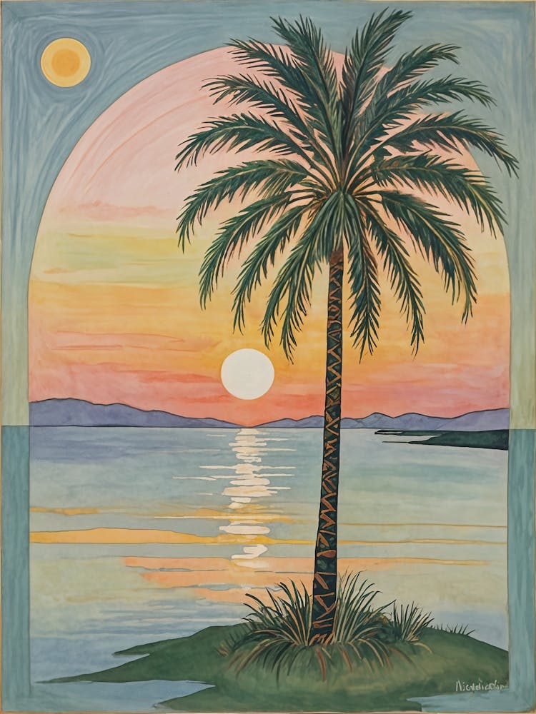 Palm Tree At Sunset no2