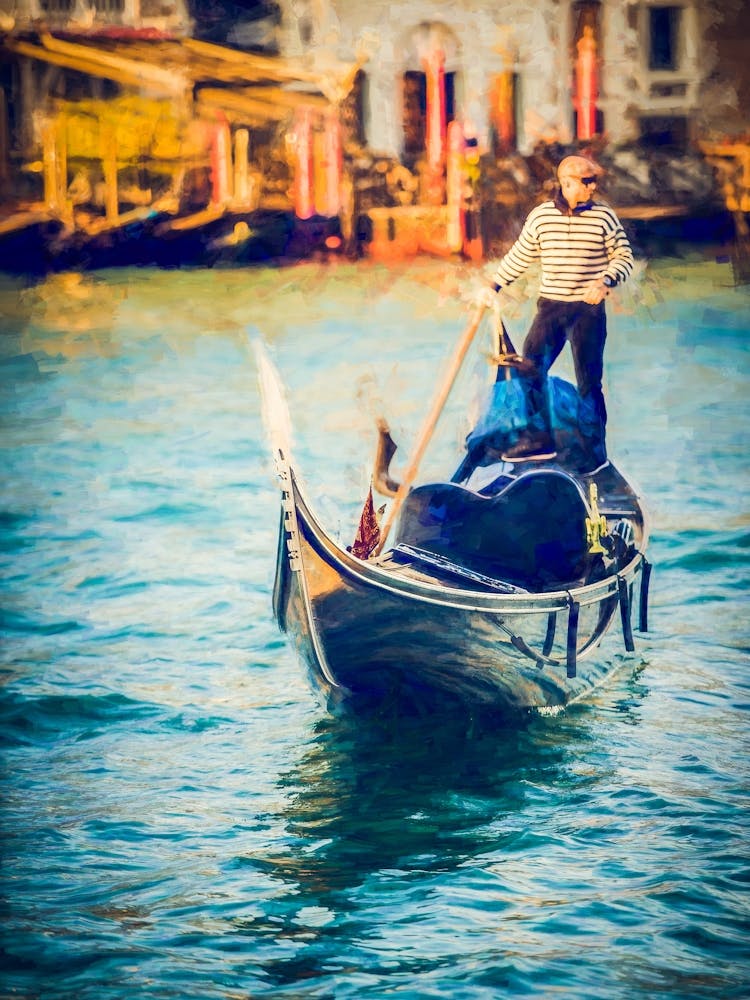 Gondolier Grand Canal Venice