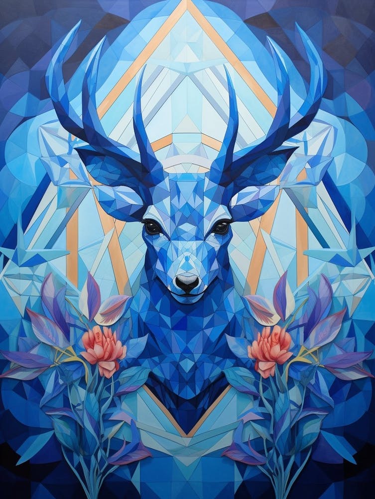 Geometric Abstract Animal Illustration 1