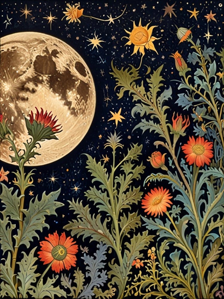 William Morris Moonlight In The Garden 22