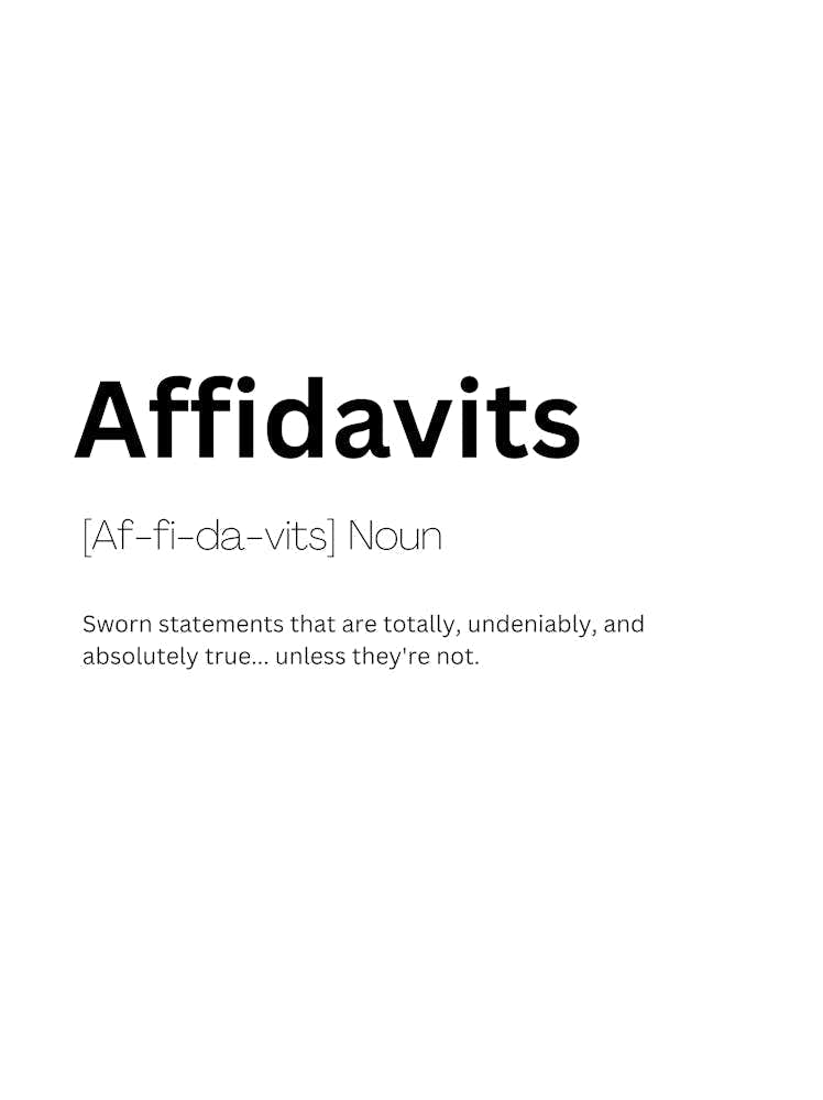 Affidavits Definition Meaning