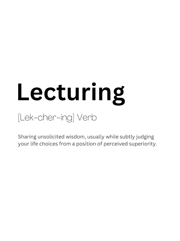 Lecturing Definition Meaning