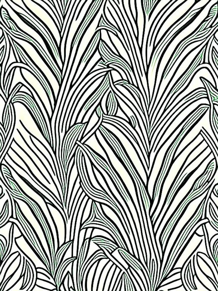 Aloe Vera Leaf William Morris Inspired
