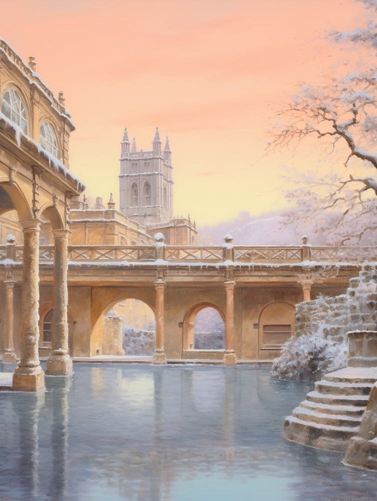 Dreamy Winter Painting Bath United Kingdom 4