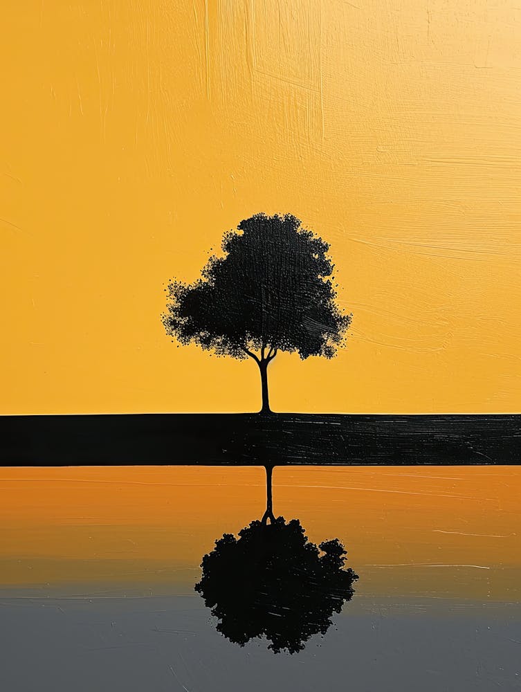 Baum im Wasser, Minimalismus