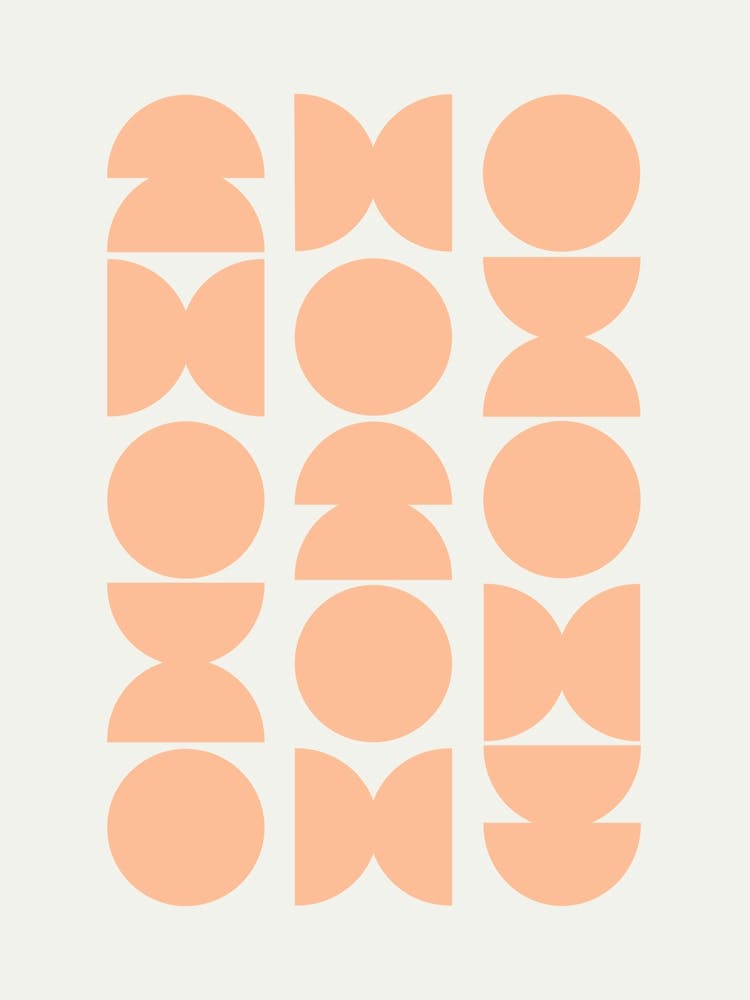 Peach Fuzz Mid-Century Modern Pattern
