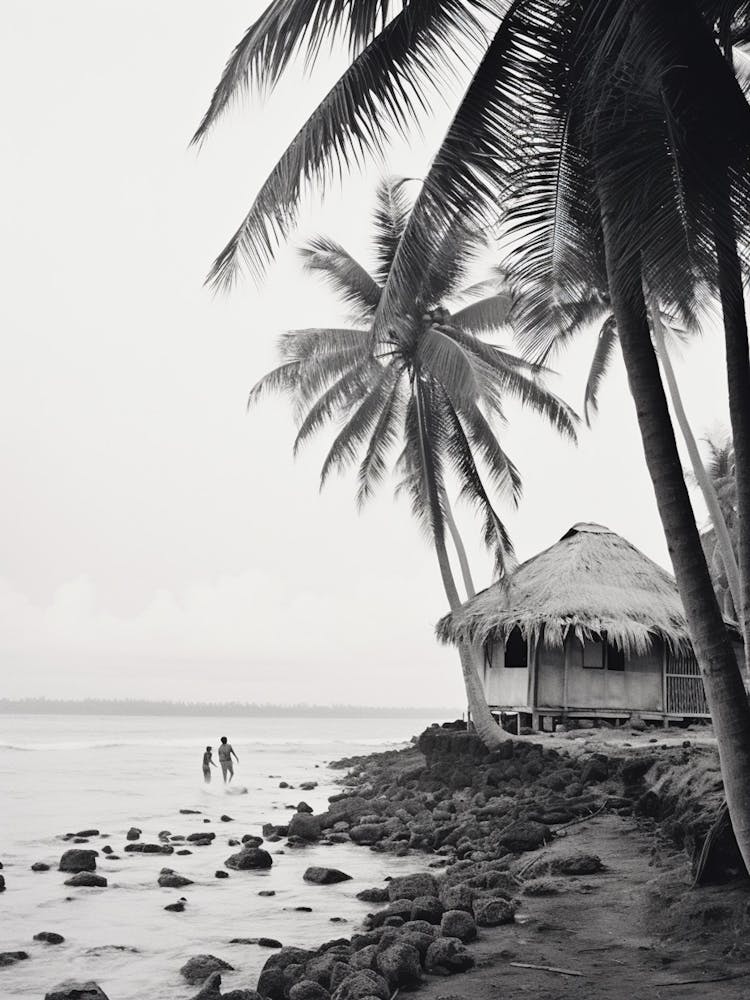 Samoa, Black And White Analogue Photograph 1