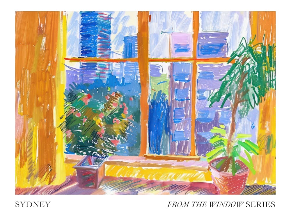Sydney From The Window Series Poster Painting 4