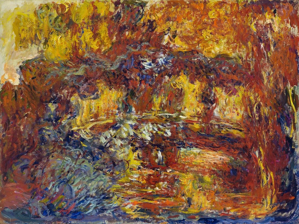 The Japanese Footbridge , Claude Monet