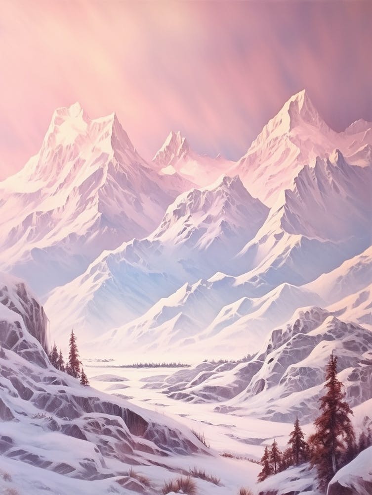 Dreamy Winter Painting Aoraki Mount Cook National Park New Zealand 4