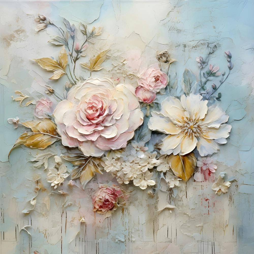 Vintage Pastel Flowers 11