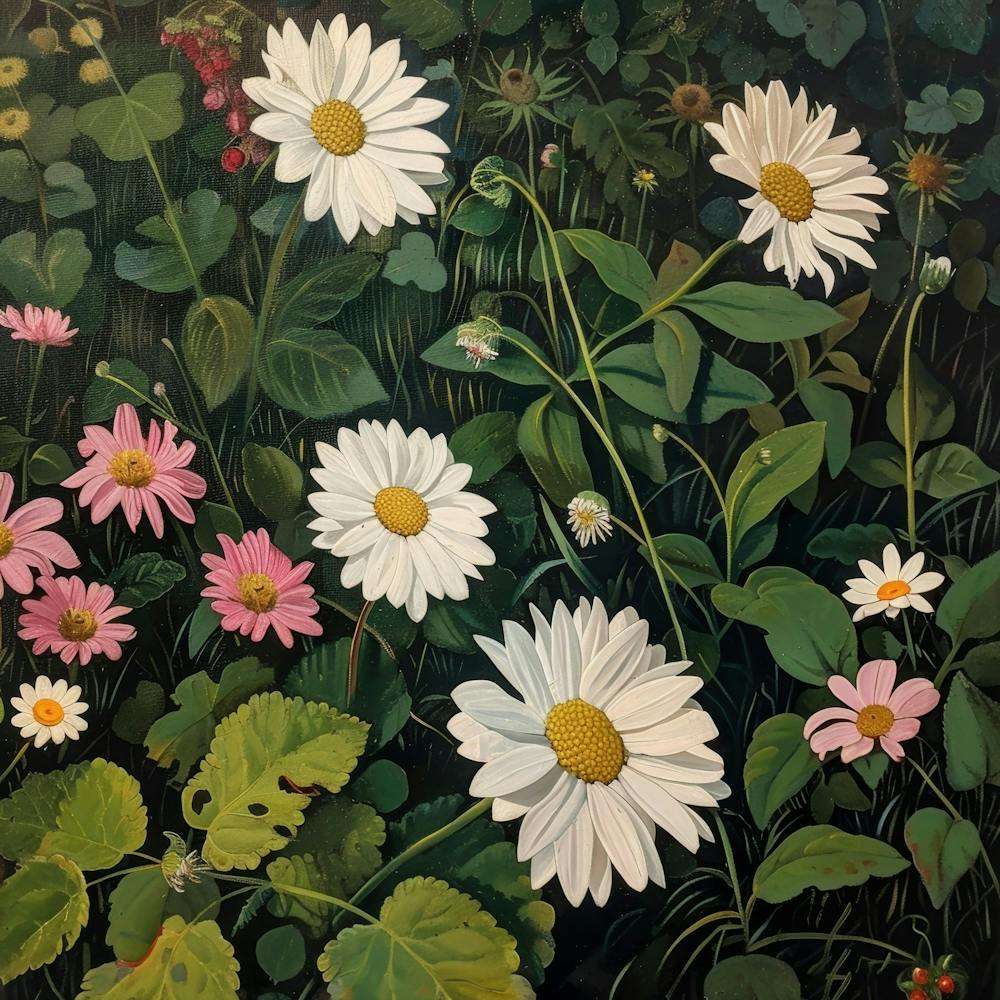 Daisies In The Garden 1