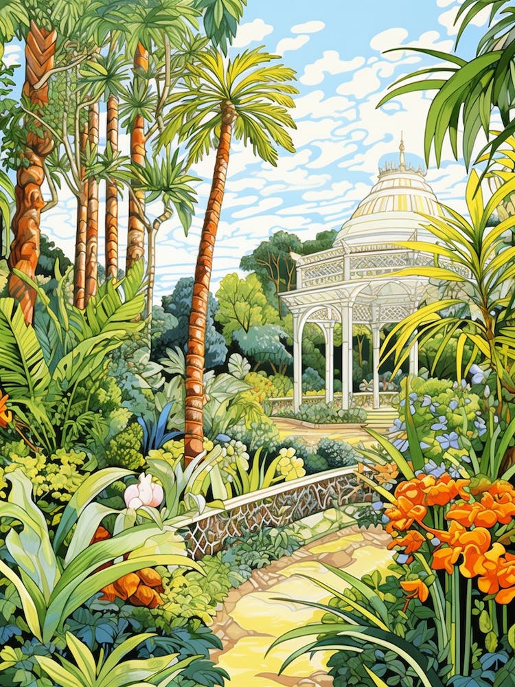 Harry P Leu Gardens Usa Modern Illustration 2