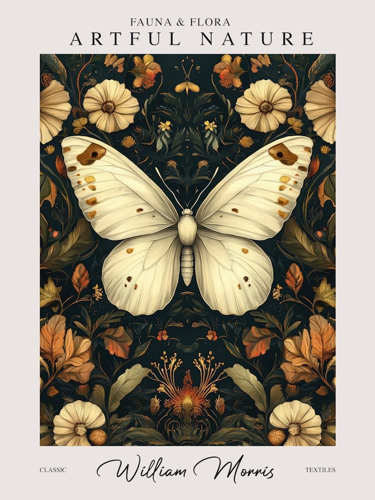 William Morris Butterfly White Exhibition