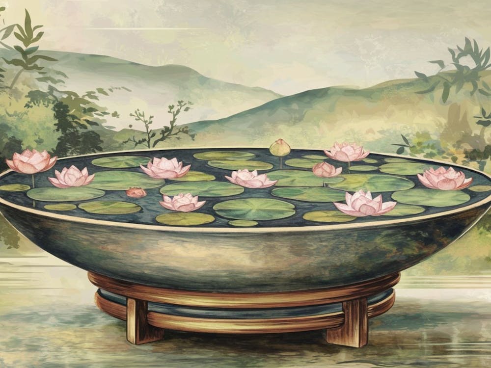 Asian Water Lily Bowl
