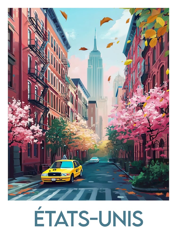 Affiche de voyage États Unis 1