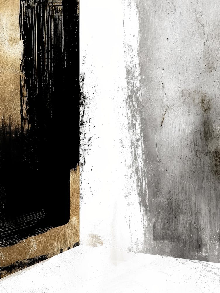 Abstract Black And White Painting 23