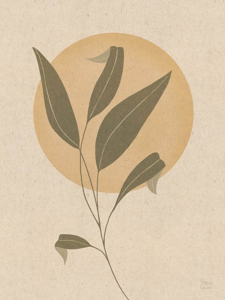 Pointy Leafs In The Sunset, Yellow