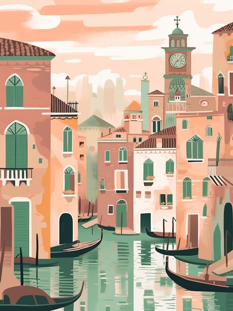 Venice, Italy Illustration