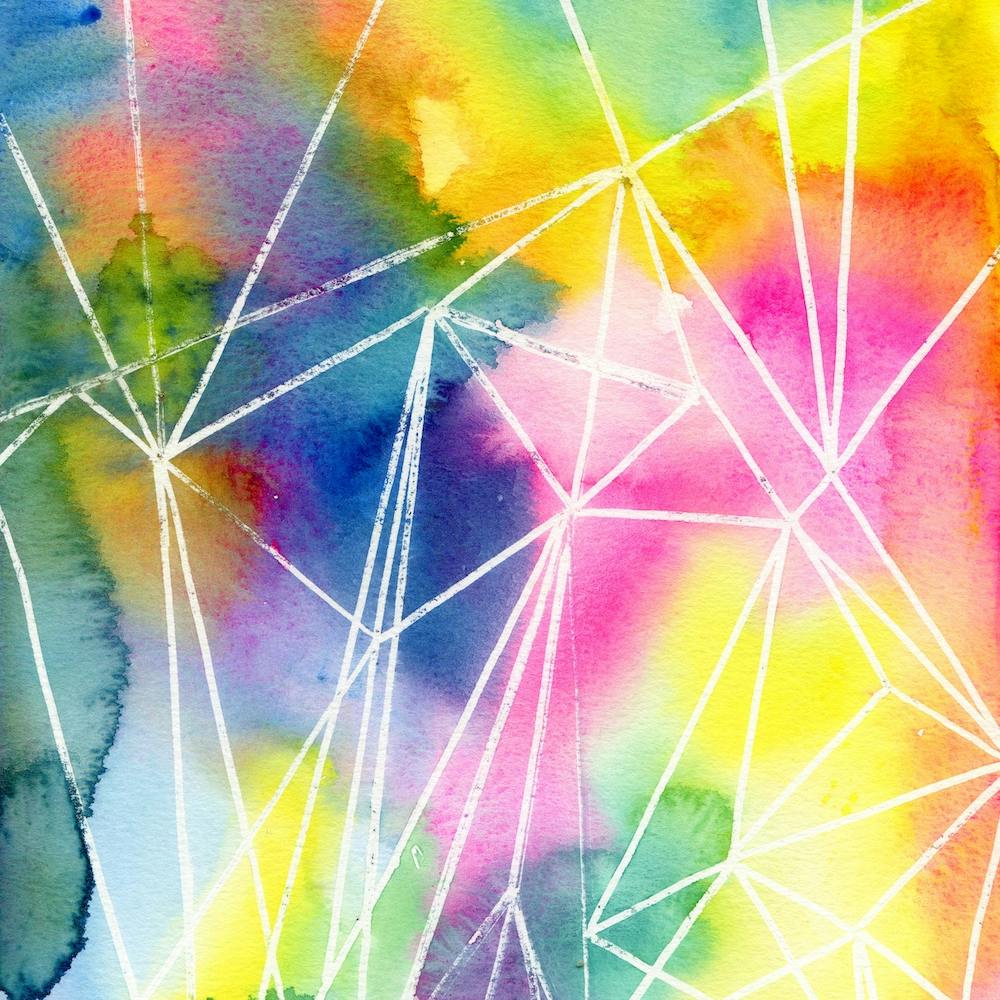 Abstract Watercolor Triangels