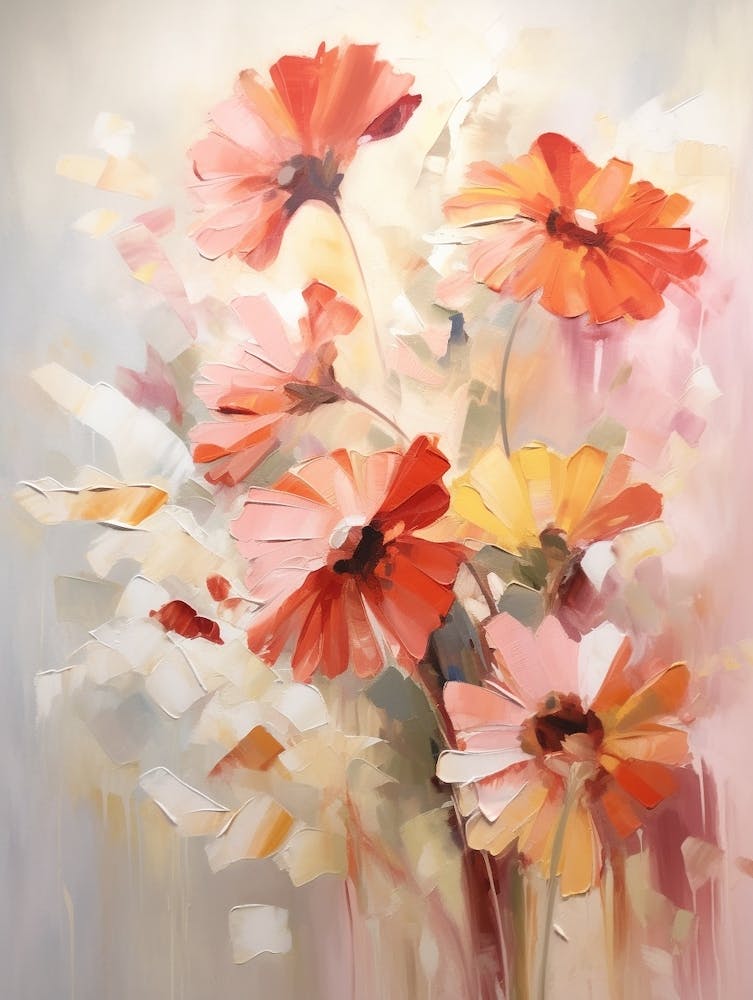 Peinture de Fleurs d'Automne Gerbera 2