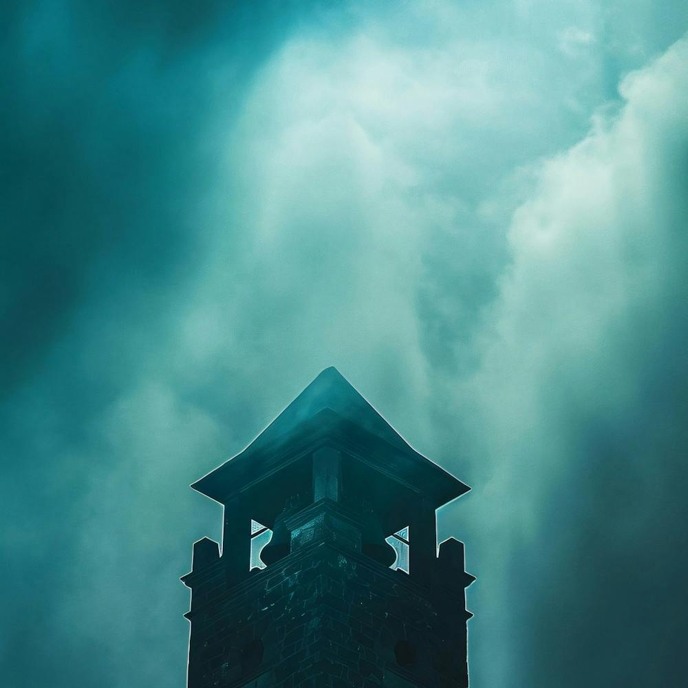 Clock Tower In The Sky