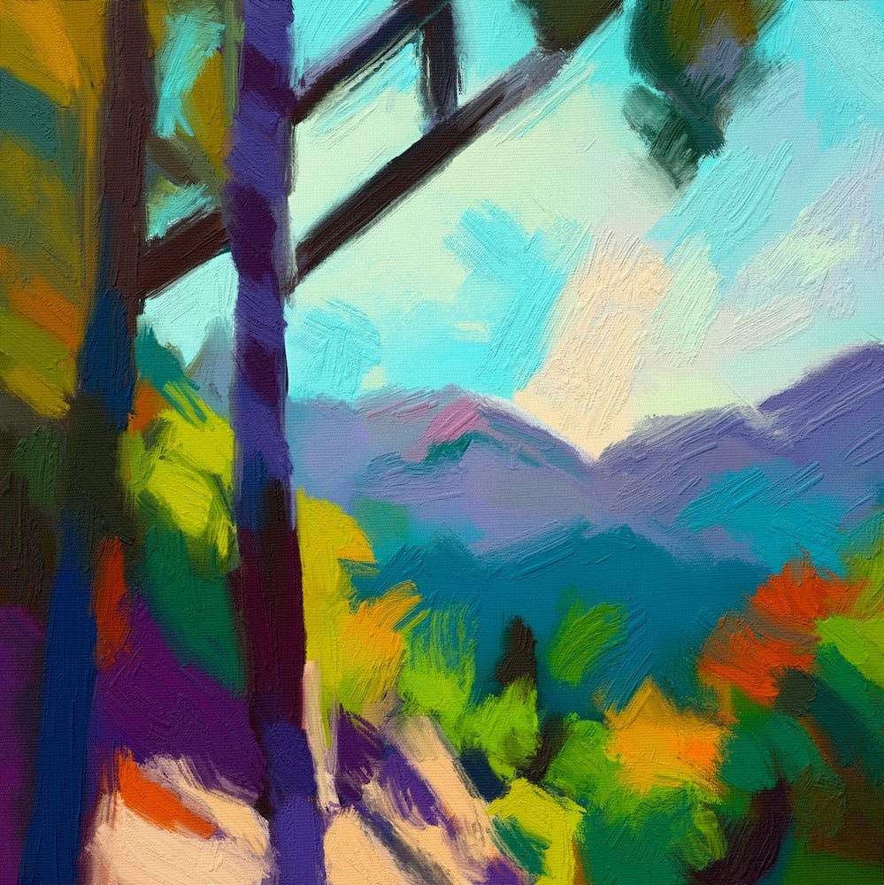 Abstract Tree Painting