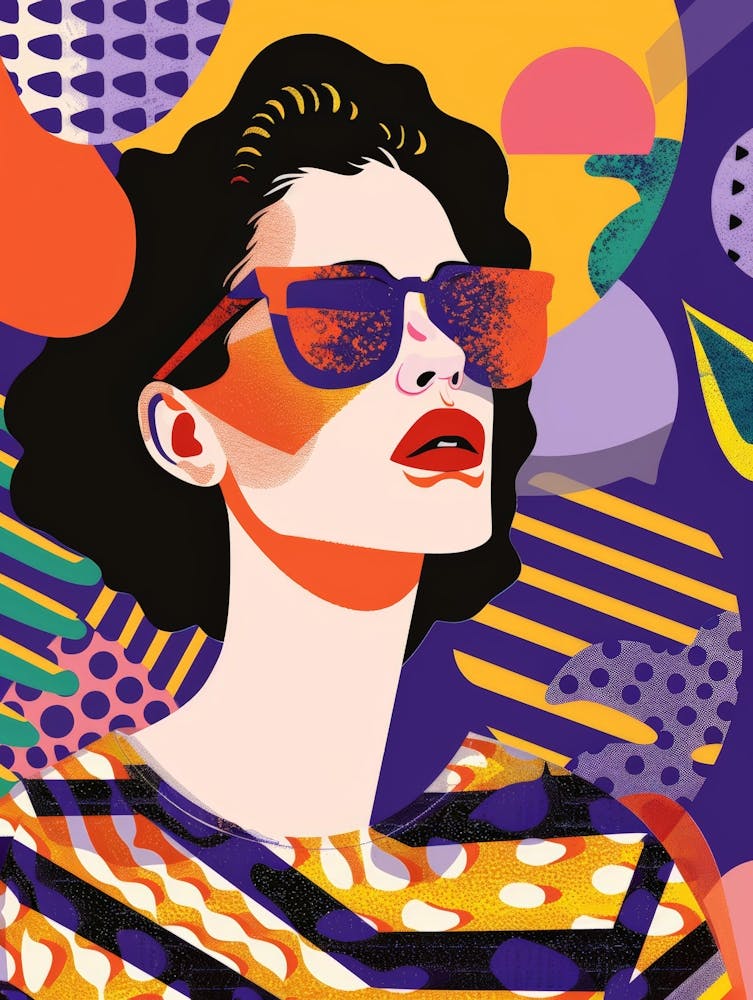Illustration Of A Woman In Sunglasses 3