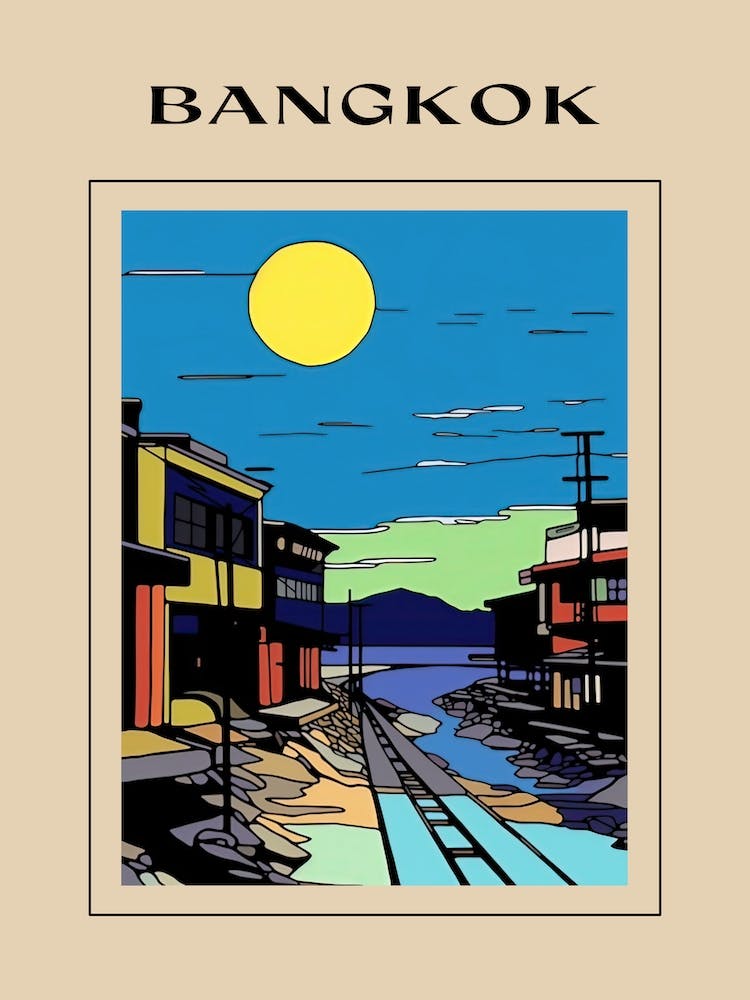 Minimal Design Style Of Bangkok, Thailand 4 Poster