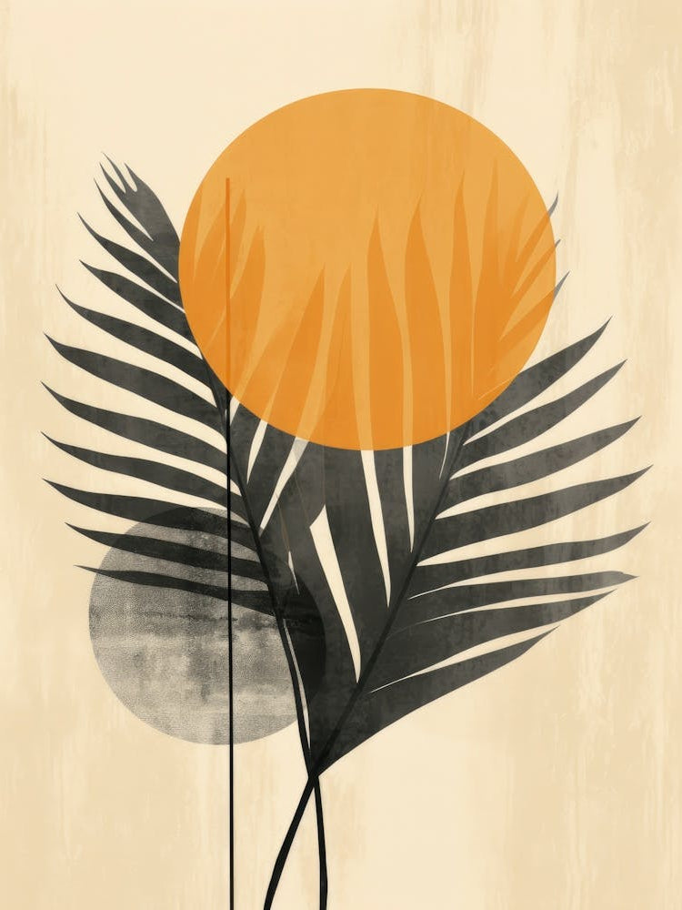 Abstract Palm Leaf Canvas Print