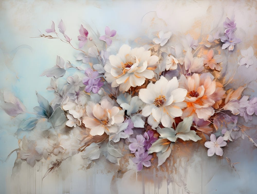 Vintage Pastel Flowers 8
