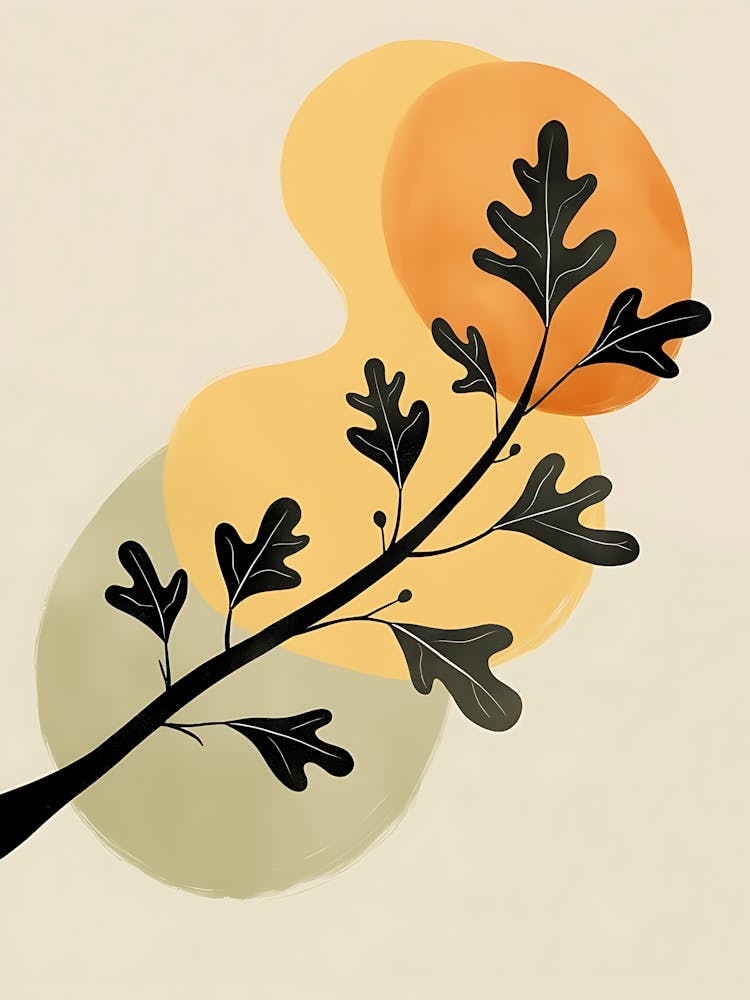 Elegant Floral Shapes in Dusty Pastel Tones
