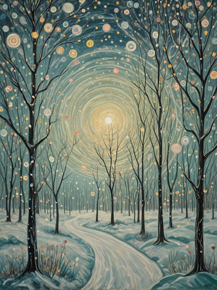 Snowy Forest Lights no1