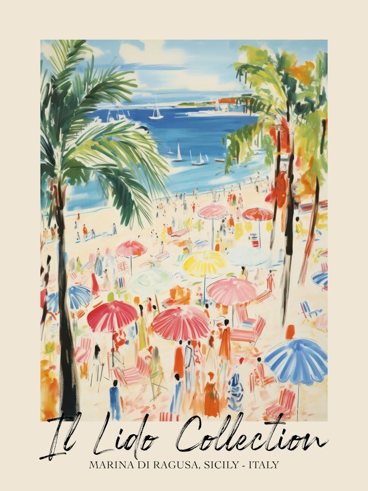 Marina Di Ragusa, Sicily   Italy Il Lido Collection Beach Club Poster 4