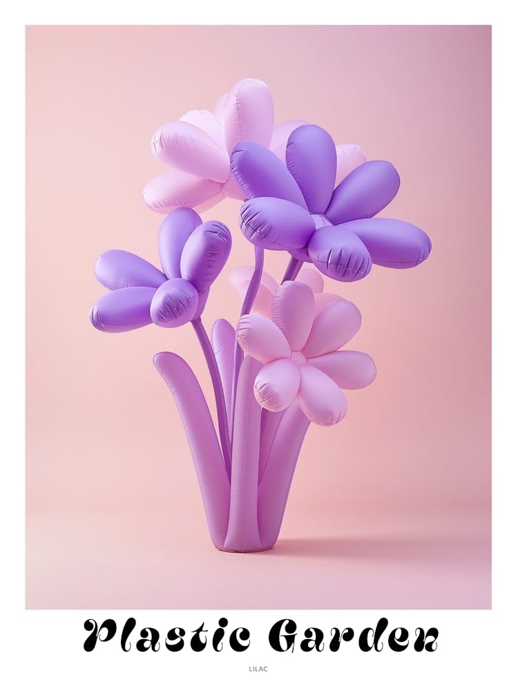 Dreamy Inflatable Flowers Poster Lilac 2