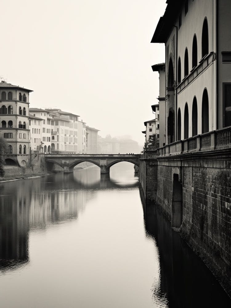Florence, Italy, Black And White Analogue Photograph 2