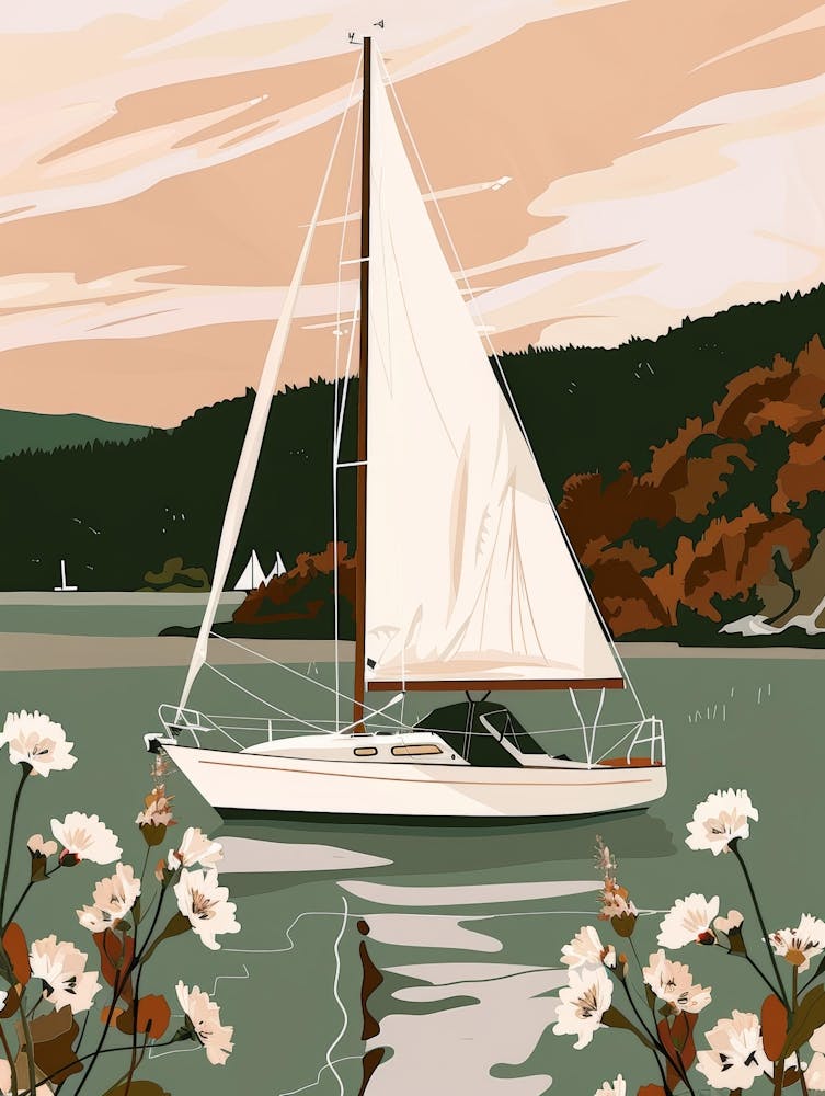 Sailboat On The Lake 8