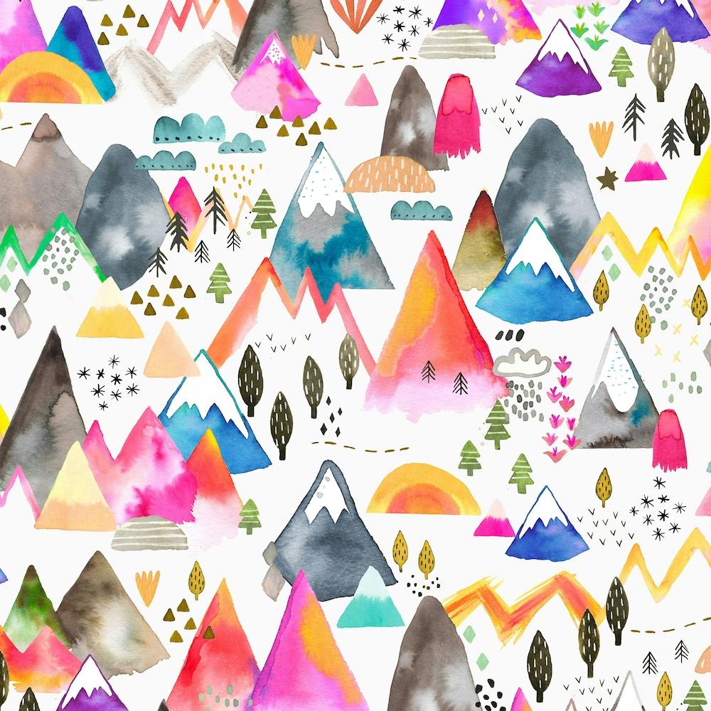 Magical Mountain Colorful Square