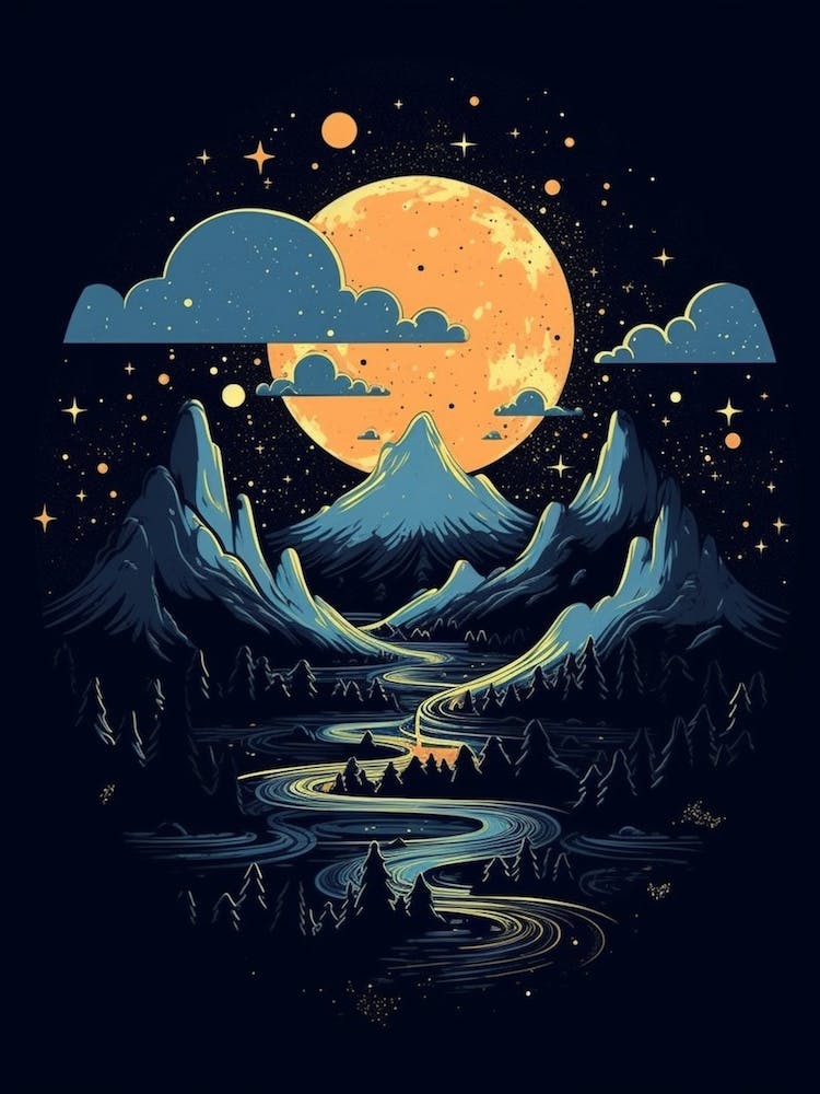 The Moon And Clouds Celestial 4