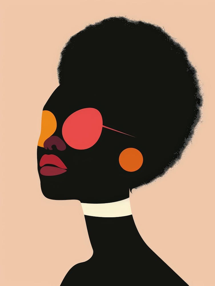 Afro Girl With Sunglasses