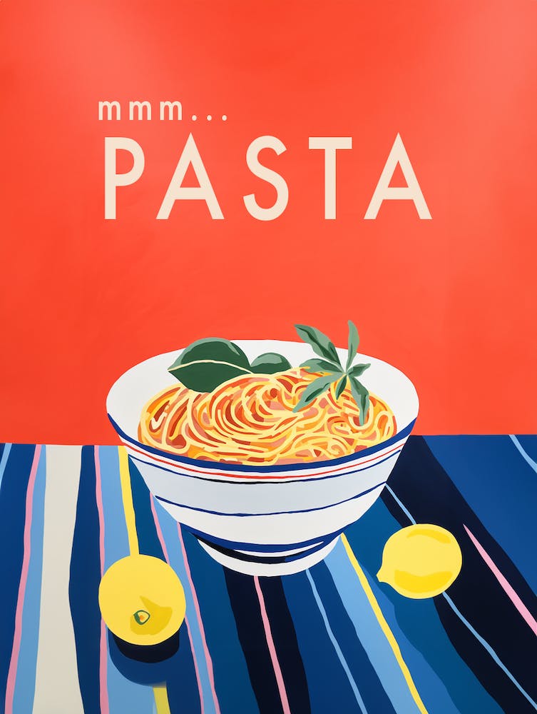Matisse Inspired Pasta Italy Poster